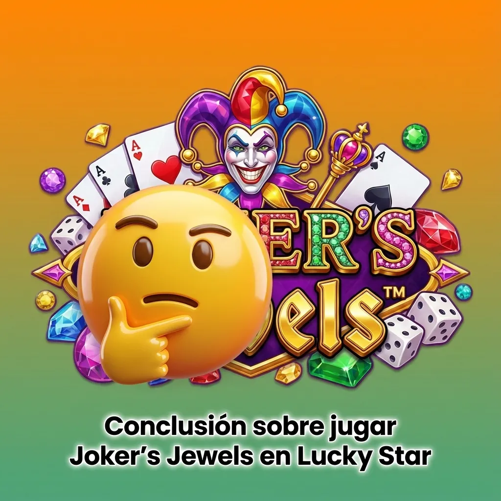 Pantalla de la slot Joker's Jewels en Lucky Star, resaltando simplicidad, versión demo y juego seguro para argentinos