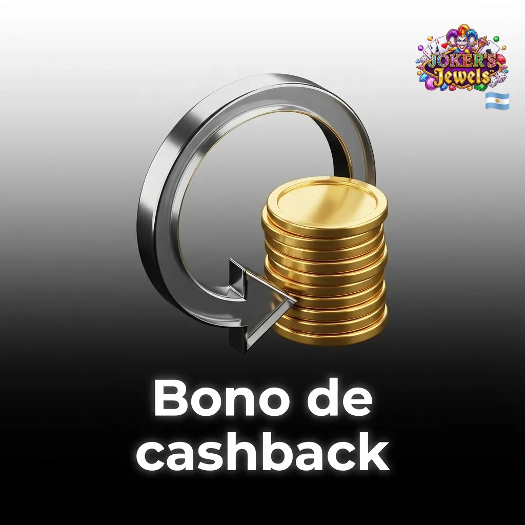 Ilustración de bono de cashback en casino online, con porcentaje de devolución sobre pérdidas en tragamonedas