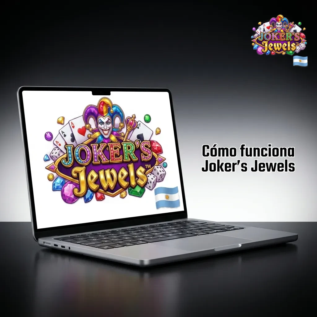 Diagrama en español que muestra paso a paso cómo jugar y apostar en la slot online Joker's Jewels