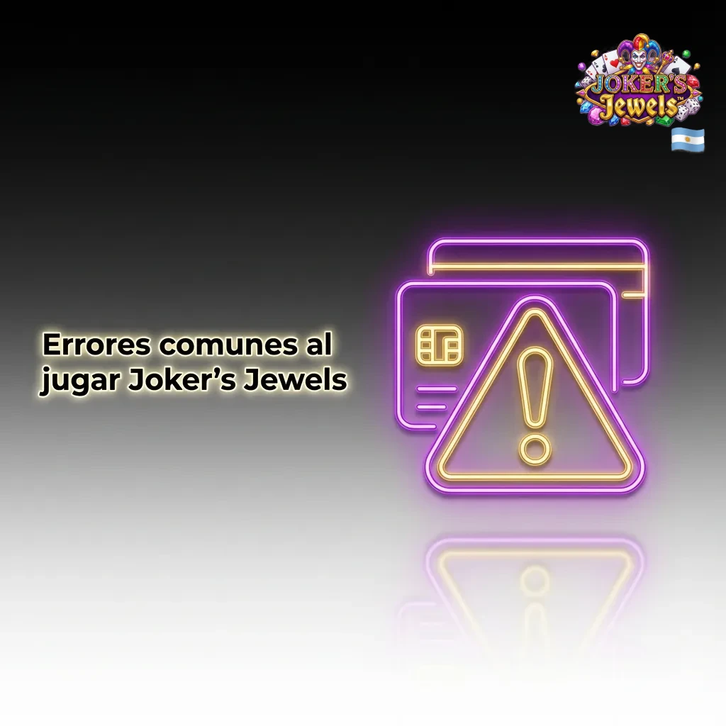 Ilustración de Joker's Jewels con lista de errores comunes y consejos para jugar responsablemente