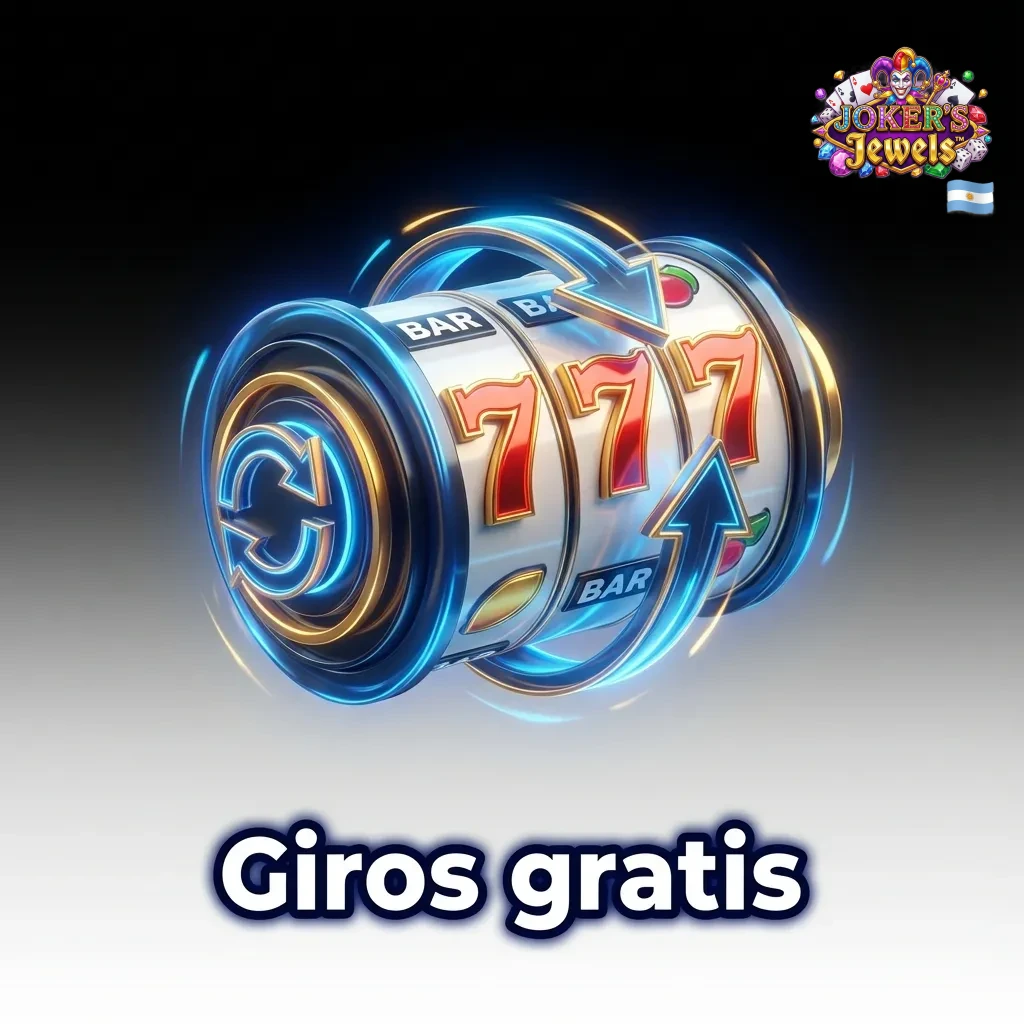 Pantalla de la slot Joker’s Jewels con texto sobre giros gratis y promociones de free spins para nuevos jugadores