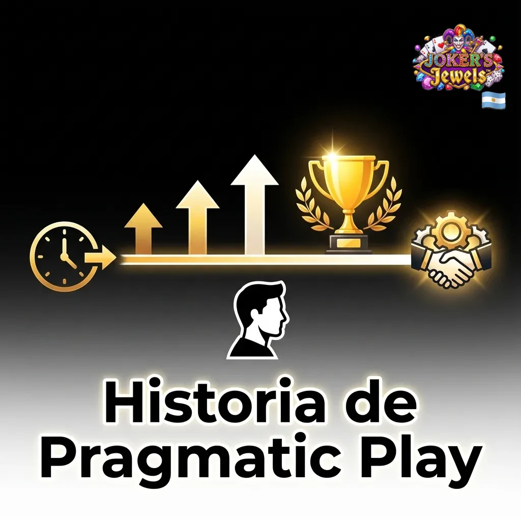 Línea de tiempo ilustrada de la historia de Pragmatic Play, desde 2015 hasta su expansión global en juegos de casino online