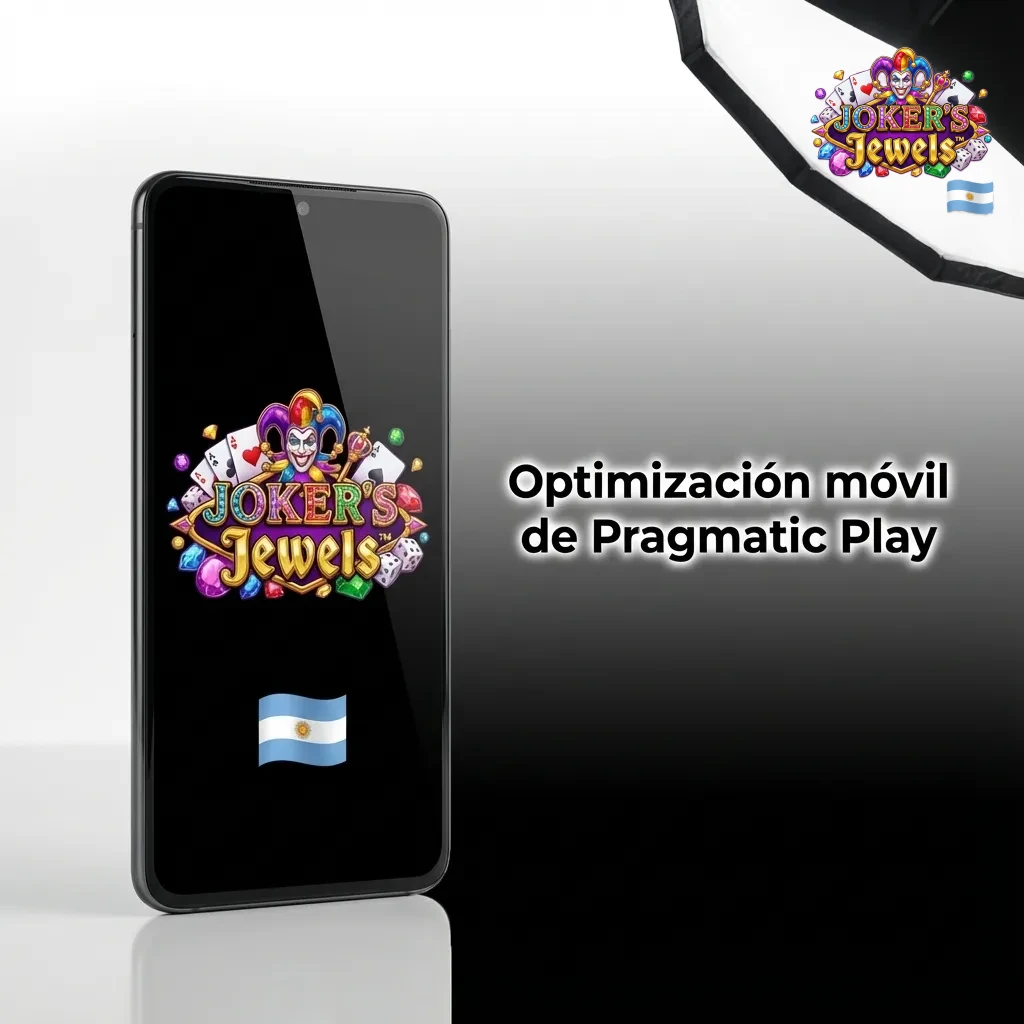 Teléfono móvil con la tragamonedas Joker’s Jewels de Pragmatic Play abierta, mostrando interfaz optimizada para jugar en vertical