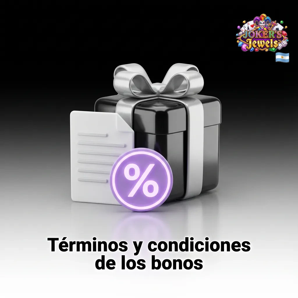 Pantalla en español mostrando términos y condiciones de bonos de casino online relacionados con la slot Joker's Jewels