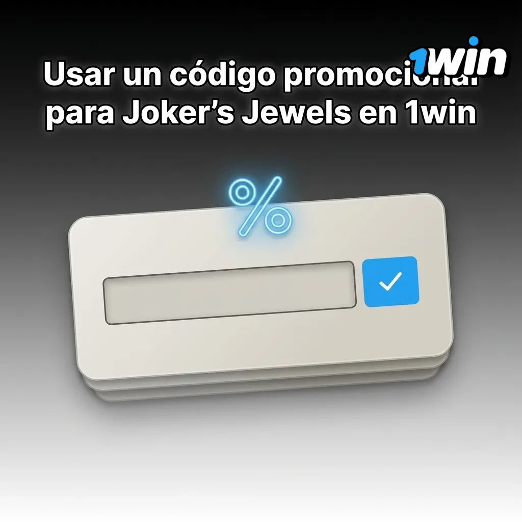 Pantalla de registro en 1win mostrando el campo para ingresar el código promocional JOKERARG para Joker's Jewels